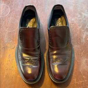 Salvatore Ferragamo Dark Brown Leather Slip-Ons